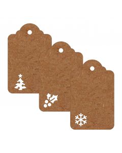 Brown gift card punched 4x6cm (price x21pc.)