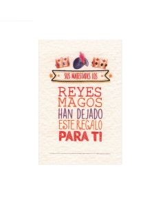 Tarj. precortadas vert. SUS MAJESTADES 3,4x5cm.36xhj., min.5