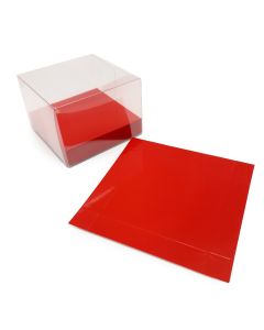 Base roja charol barniz polipropileno 10x2x10cm. min.25