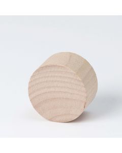 Blocco rotondo in legno di pino per timbro 3,5Øx2cm.