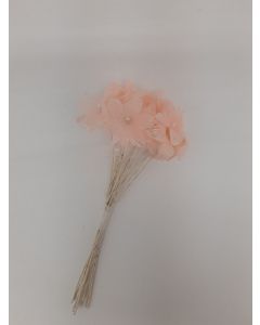 Ramito flor perla melocotón mínimo 12 pomos