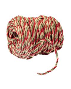 Cordone spesso in carta beige/verde/rosso 23mt