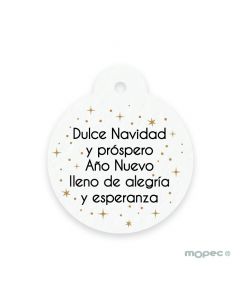 Card ball Dulce navidad of diameter 4,7cm  Available in black and white and in multiple languages