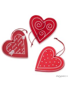 Colgante corazón rojo San Valentín, 3stdo.min.9