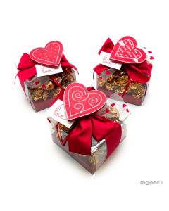 Estuche 30crokis con pinza corazón S.Valentín+tarjeta*