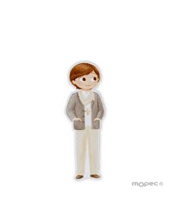 Figurine 2D 5,5cm garçon avec foulard Communion,autocollante
