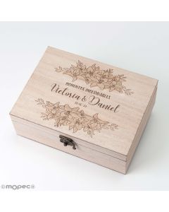 Personalized wooden flowers Momentos Inolvidables  23x17cm