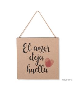 Cornice decorativa El amor deja huella 20x20x2cm