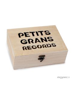 Boîte en bois PETITS GRANS RECORDS 23x17cm
