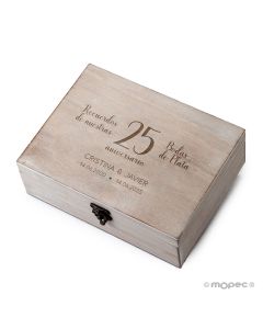 Wooden box Personalized 25th Anniversary Memories 