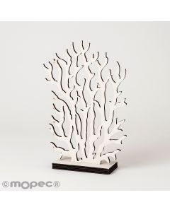 Figura coral madera blanco 8x19cm
