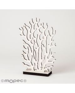 White wooden coral figure 8x19cm.