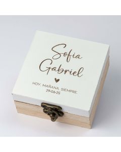 Personalized wooden box Today, Tomorrow..8,5x8,5x4,3cm
