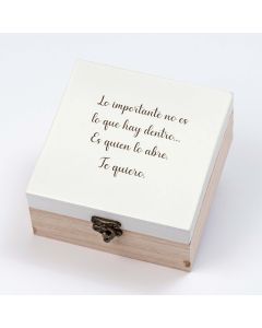 Personalised wooden box The important 12,5x6x12,5cm