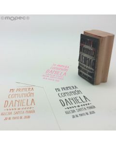 Communion Spikes rectangular custom stamp 3x5.5 cm.