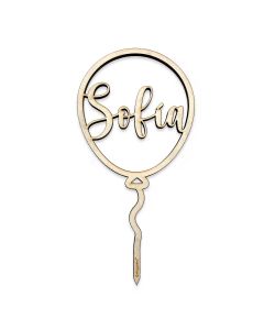 Cake topper nombre en Globo 20cm 