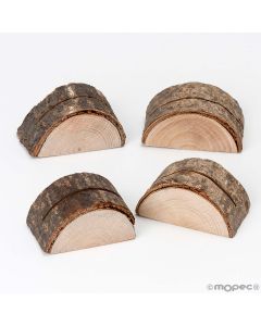 Porte-cartes tronc en bois