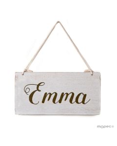 Personalized wooden picture 22,5x11,5cm.