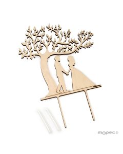 Tree of Life wedding couple cake topper 17x18cm.