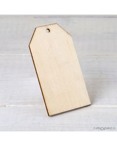 Tarjeta de madera con agujero 4,5x8cm. min.4