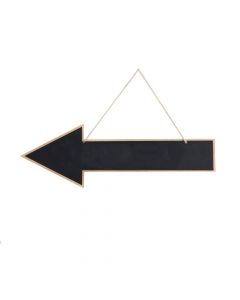 Pizarra flecha (60x20x1cm) indica. izquierda tiza incluida