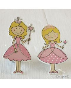 Princesas de madera con colgante, min.4
