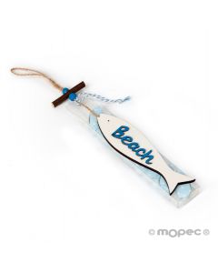 White wooden fish Beach with 8 candies