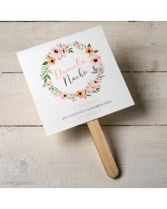 Abanico de papel Corona de Flores... min.25