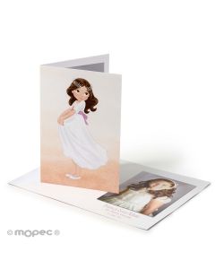 Cadre photo Communion fille jupe min 25uds