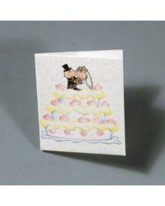 Carte livre Pit-Pita mariés gâteau, prix x 100pcs.