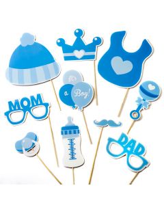 Set de postizos infantil en color azul, 10 piezas