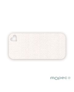 Tarjeta blanca agujero de corazón 7x3,2cm(preciox 24u)min.24