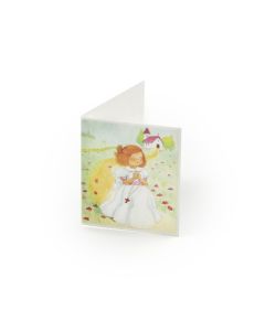 Tarjeta librito comunión niña rosario ,preciox100uds