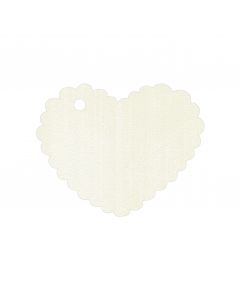 Tarjeta blanca corazón 5x4cm (preciox30u) min.30