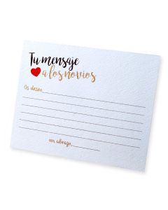 Carte message avec coeurs rouge min.25