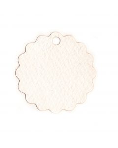 White flower tag Ø 4cm (price x28ps)