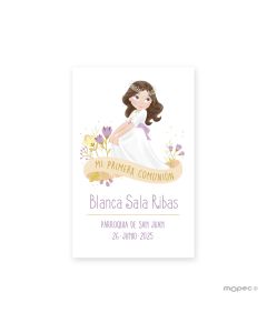 Estampa Comunión niña falda precio x 25uds., min.25