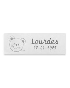 Adhesive labels grey bear, 1sheet = 68labels