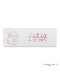 Adhesive labels pink feeding bottle, 1sheet = 68labels