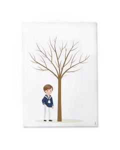 Good wishes poster Communion sailor navy blue 29,5x42cm