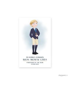 Estampa Comunión niño pantalon corto precio x 25uds., min.25