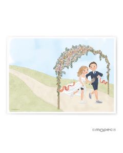 Running Pop&Fun guest book signature frame 29,5x42cm