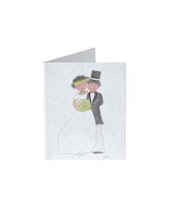 Black wedding couple book card (price x 100pcs.)