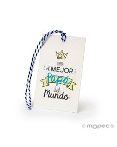 Gift card with cord "El Mejor Papá del Mundo"