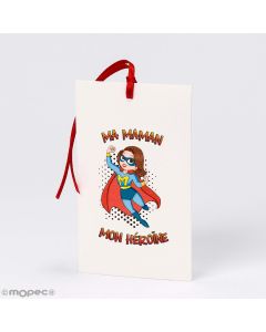 Gift card Super Maman 6x10cm