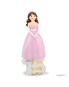 Figure pour gâteau 15e anniversaire fille 25cm
