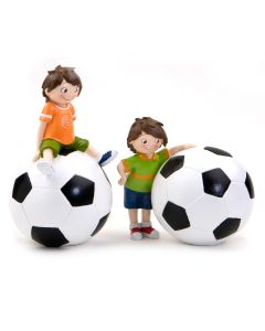 Figura pastel y hucha futbolista 20/15cm.(alto), min.2