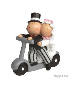 Figura pastel Pit & Pita patinete 17cm.