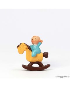Pit magnet on wooden horse