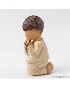 Imán/anilla de Niño de Comunión efecto madera, 5,5cm.